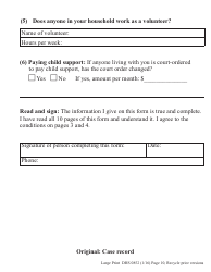 Form DHS0852 Interim Change Report for Supplemental Nutrition Assistance Program (Snap) - Large Print - Oregon, Page 10