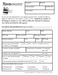Form DHS0852 Interim Change Report for Supplemental Nutrition Assistance Program (Snap) - Large Print - Oregon, Page 5