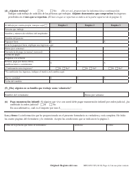 Formulario DHS0852 Informe De Cambio Provisorio Para El Programa De Asistencia De Nutricion Suplementaria (Snap) - Oregon (Spanish), Page 4