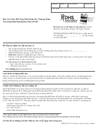 Document preview: Form DHS0852 Interim Change Report for Supplemental Nutrition Assistance Program (Snap) - Oregon (Vietnamese)