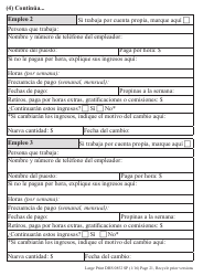 Formulario DHS0852 Informe De Cambio Provisorio Para El Programa De Asistencia De Nutricion Suplementaria (Snap) - Letra Grande - Oregon (Spanish), Page 9