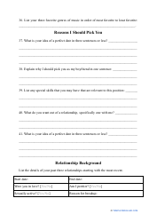 Boyfriend Application Form, Page 3