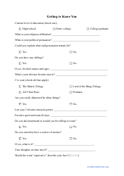 Girlfriend Application Form, Page 2