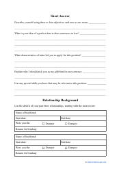 Girlfriend Application Form, Page 3