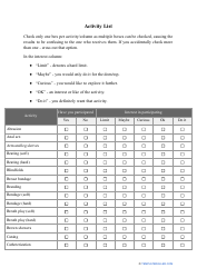 Bdsm Checklist Template, Page 2