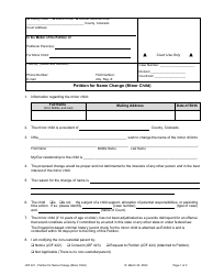 Form JDF421 Petition for Name Change (Minor Child) - Colorado