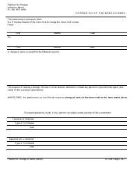 Form PC-900 Petition for Change of Name (Minor) - Connecticut, Page 2