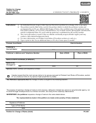 Document preview: Form PC-901 Petition for Change of Name (Adult) - Connecticut