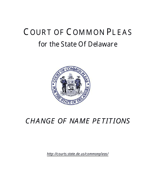 Change of Name Petitions - Delaware