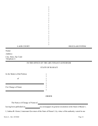 Form A Name Change of Individual - Hawaii, Page 11
