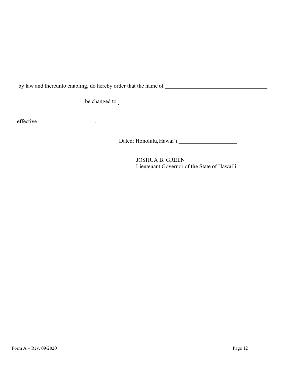 Form A Name Change of Individual - Hawaii, Page 12