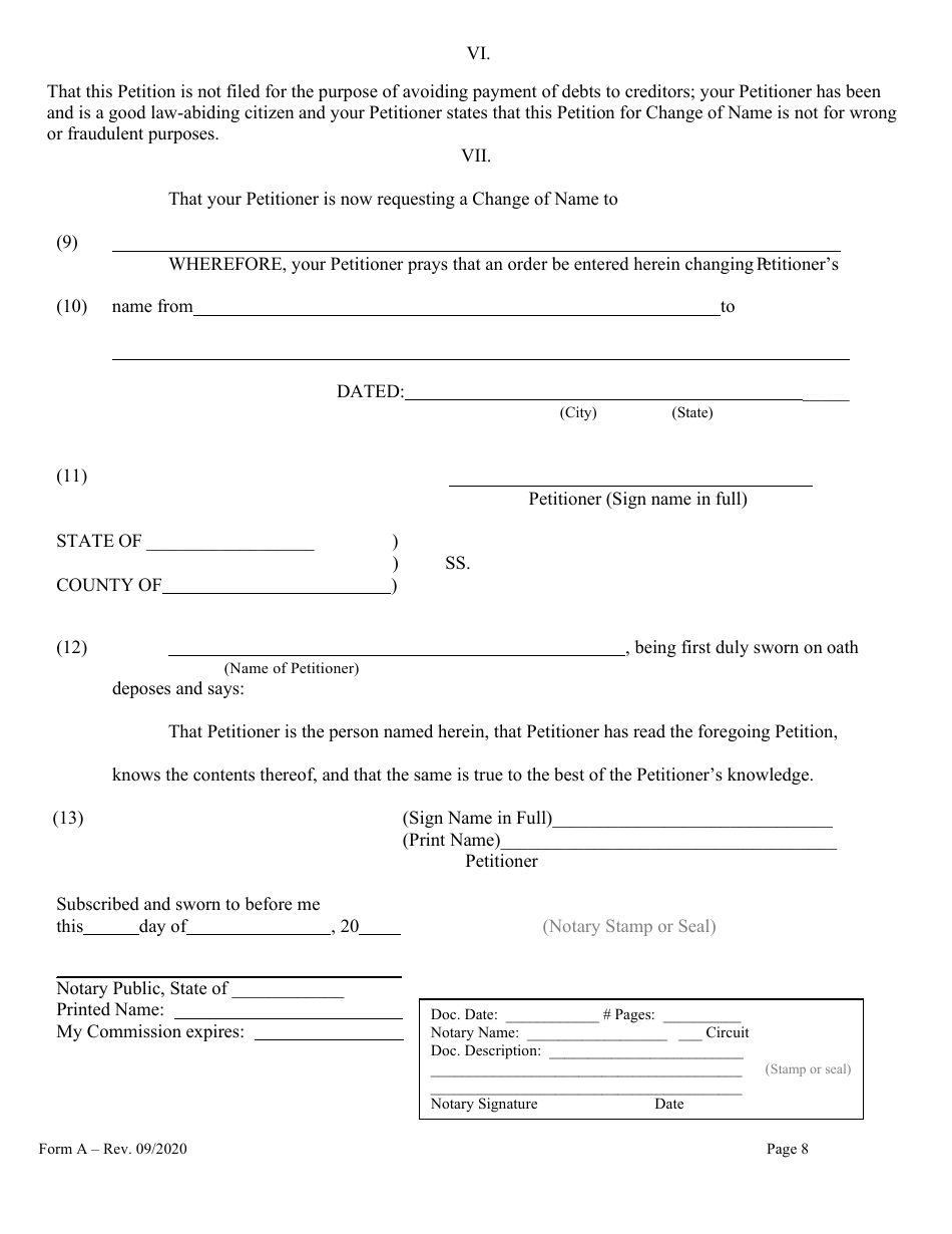 Form A Name Change of Individual - Hawaii, Page 8