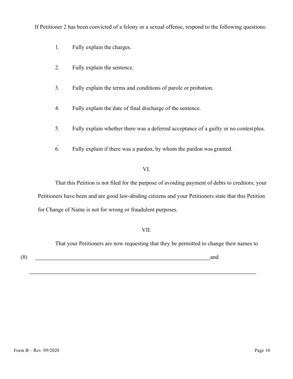 Form B Name Change for Couple - Hawaii, Page 10