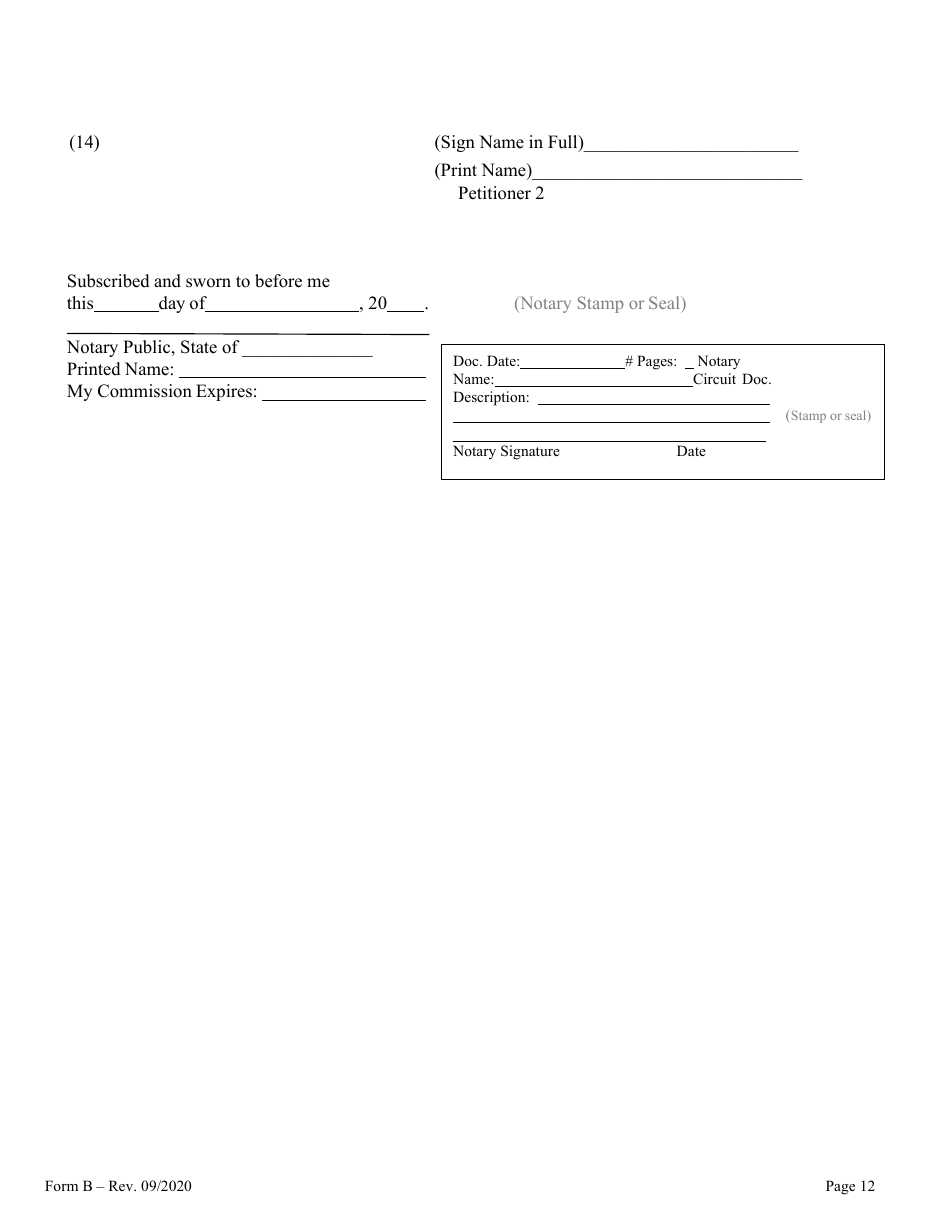 Form B Name Change for Couple - Hawaii, Page 12