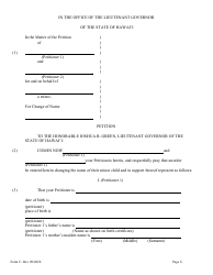 Form C Name Change of Minor by Both Parents or Legal Guardian - Hawaii, Page 6