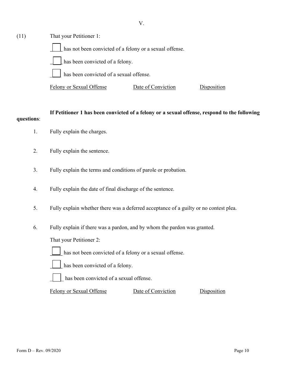 Form D Name Change for Family - Hawaii, Page 10