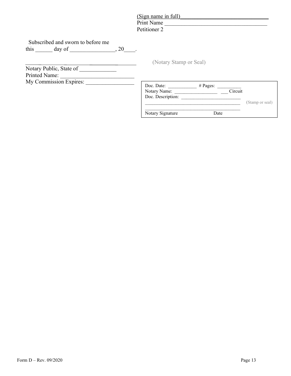 Form D Name Change for Family - Hawaii, Page 13