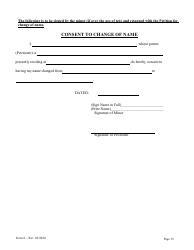 Form E Name Change of a Minor by One Parent With the Notarized Consent of the Other Parent - Hawaii, Page 16