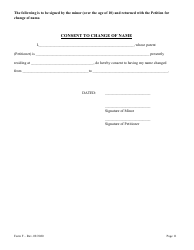 Form F Name Change of Parent and Minor Children With the Notarized Consent of the Other Parent - Hawaii, Page 11