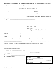 Form F Name Change of Parent and Minor Children With the Notarized Consent of the Other Parent - Hawaii, Page 12