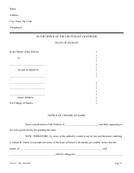 Form F Name Change of Parent and Minor Children With the Notarized Consent of the Other Parent - Hawaii, Page 17