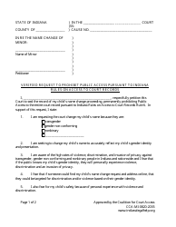 Minor Child Name Change With Consent of Other Parent - Indiana, Page 15