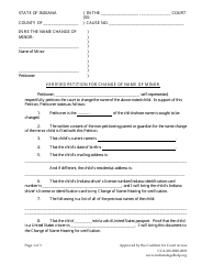 Minor Child Name Change With Consent of Other Parent - Indiana, Page 4
