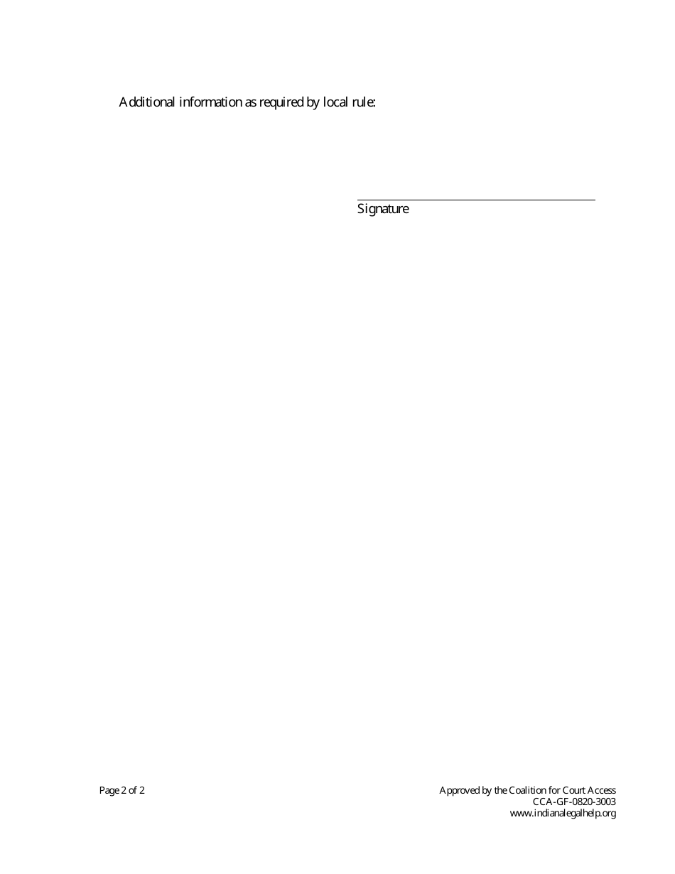 Minor Child Name Change Without Consent of Other Parent - Indiana, Page 3