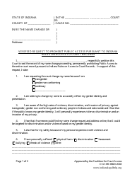 Adult Name Change Form - Indiana, Page 11