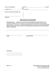 Adult Name Change Form - Indiana, Page 19