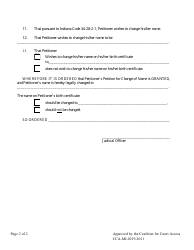 Adult Name Change Form - Indiana, Page 8