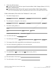 Form CAFC402 Petition for Change of Name by Parent (For Minor Child) - Missouri, Page 2