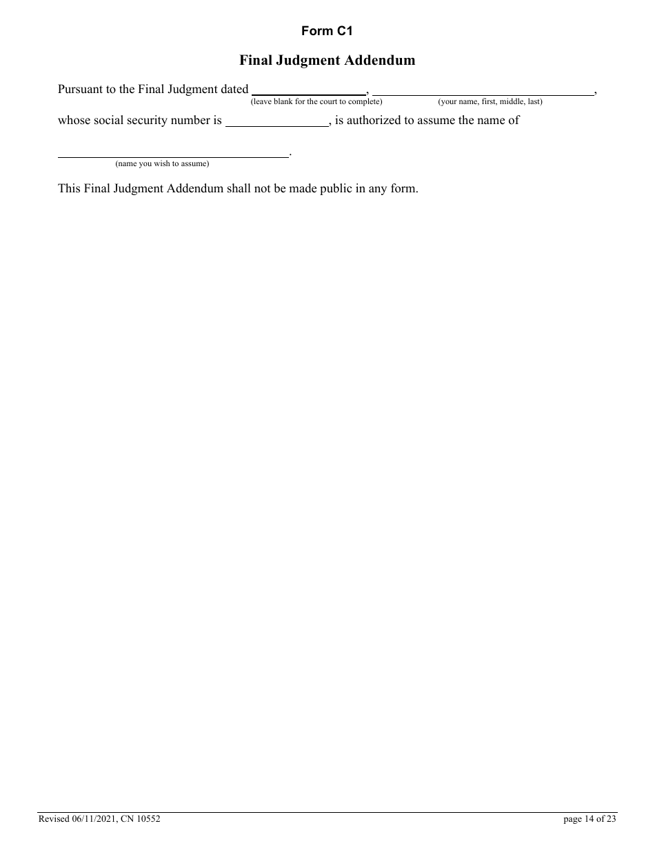Form CN10552 Name Change Form - Family - New Jersey, Page 14