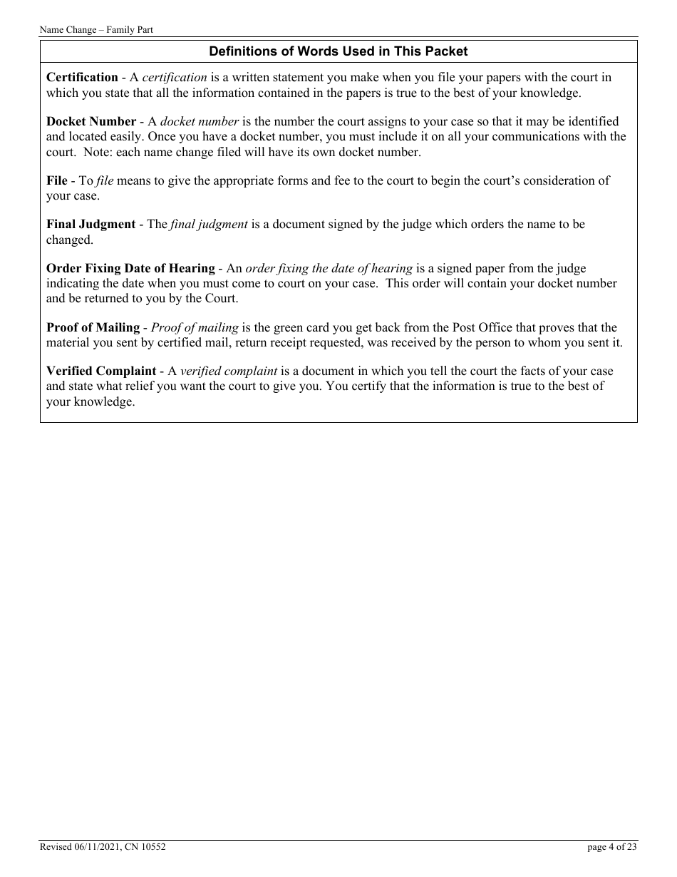 Form CN10552 Name Change Form - Family - New Jersey, Page 4