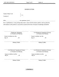 Form UCS-NC4 Family Name Change Petition - New York, Page 5