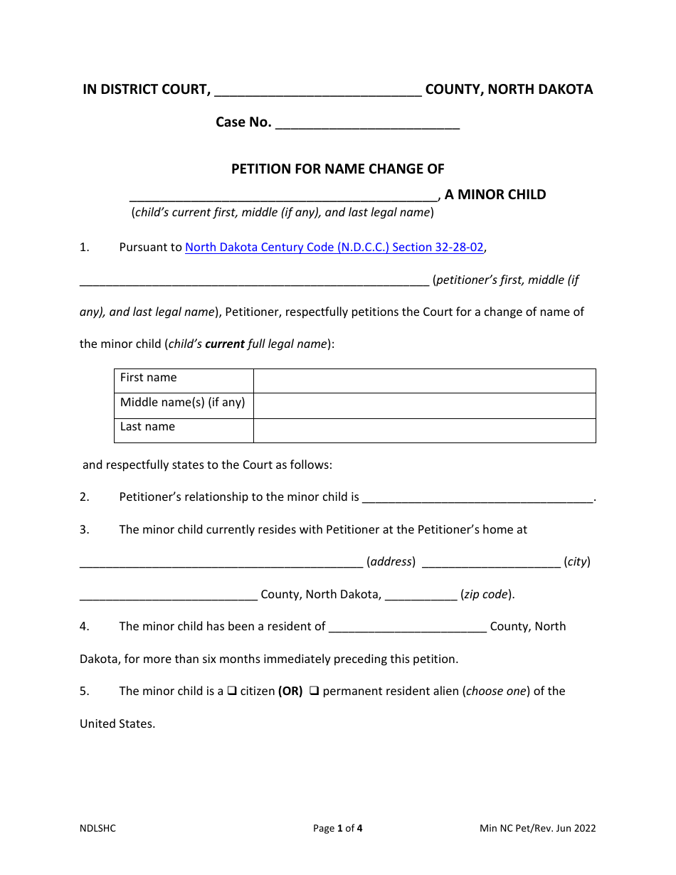 north-dakota-petition-for-name-change-of-a-minor-child-fill-out-sign