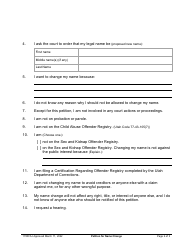 Form 1700FAJ Petition for Name Change - Adults - Utah, Page 2