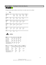 Football Shirt &amp; Shorts Size Chart - Uniq, Page 2