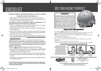 Football Helmet Size Chart - Schutt Sports, Page 6