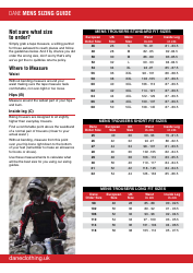 Motorcycle Clothing Size Chart - Dane, Page 2