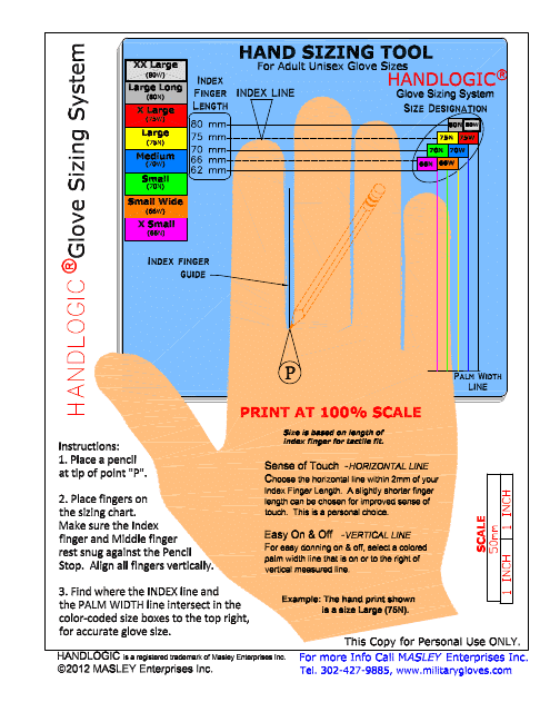 Handlogic Glove Size Chart