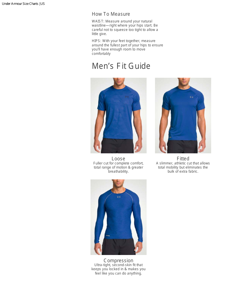 Sportswear Size Chart - Under Armour - Big Pictures, Page 3