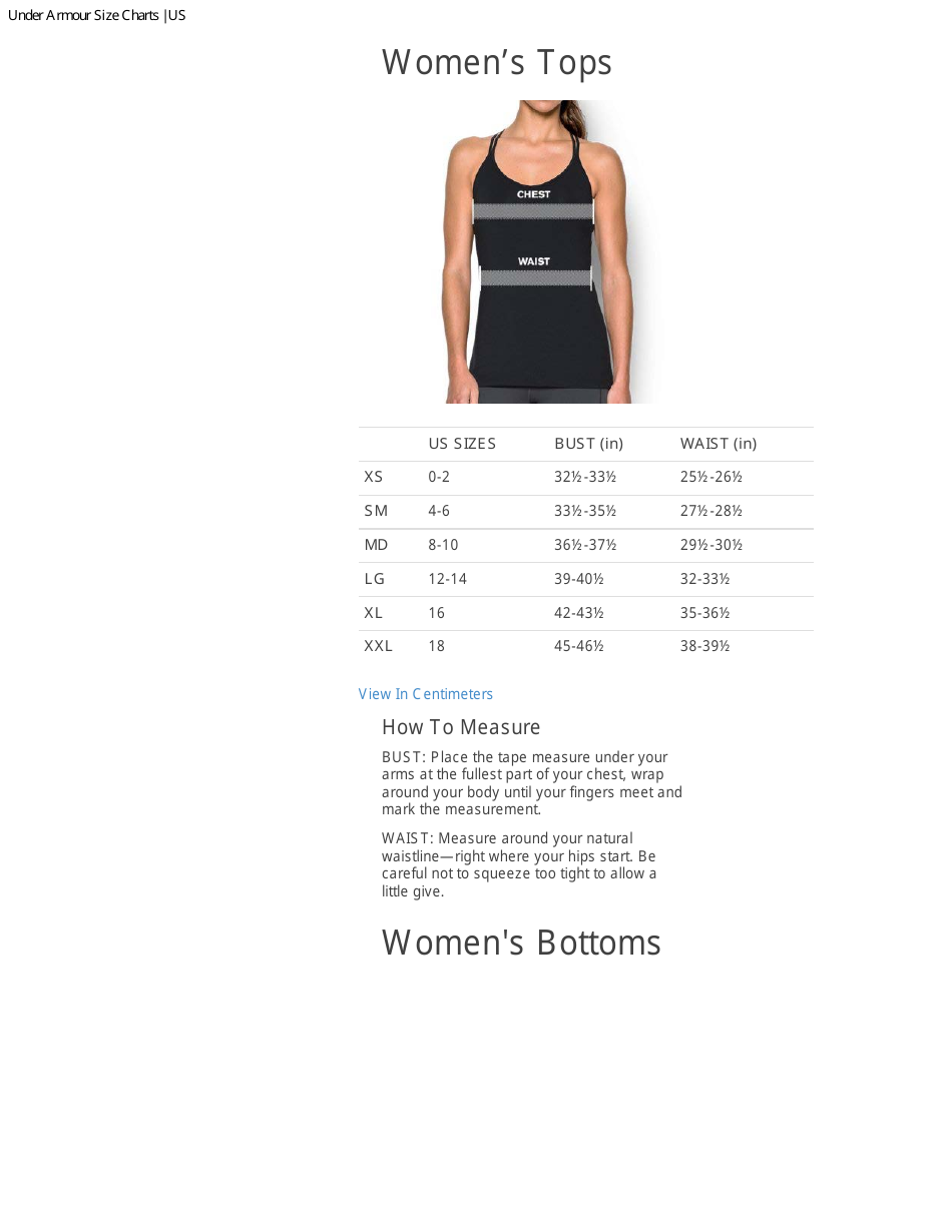 Sportswear Size Chart Under Armour Big Pictures Download Printable Pdf Templateroller 3881