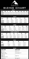 Document preview: Sportswear Size Chart - Augusta Sportswear