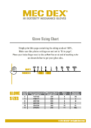 Document preview: Glove Size Chart - Mecdex