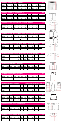 Sportswear Size Chart - 3 Star - Blue, Pink, Page 3