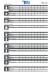 Document preview: Sportswear Size Chart - Tru