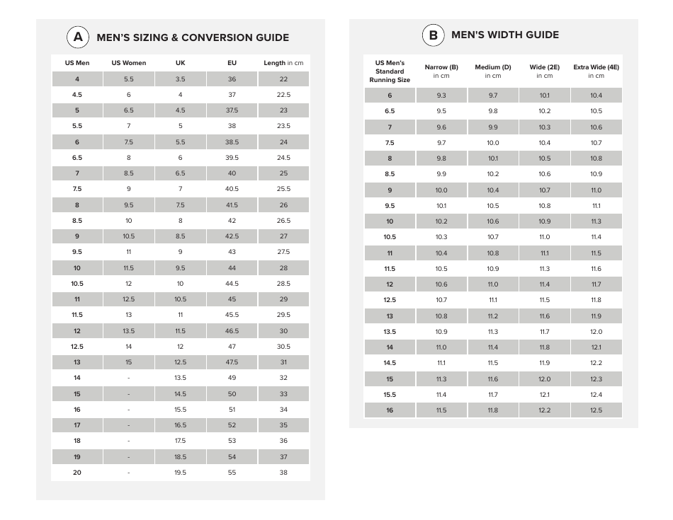 Mens Footwear Size  Width Chart - New Balance, Page 3