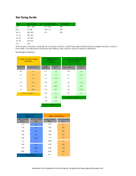 Document preview: Baseball/Softball Bat Size Chart