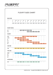 Document preview: Hat Size Chart - Flexfit